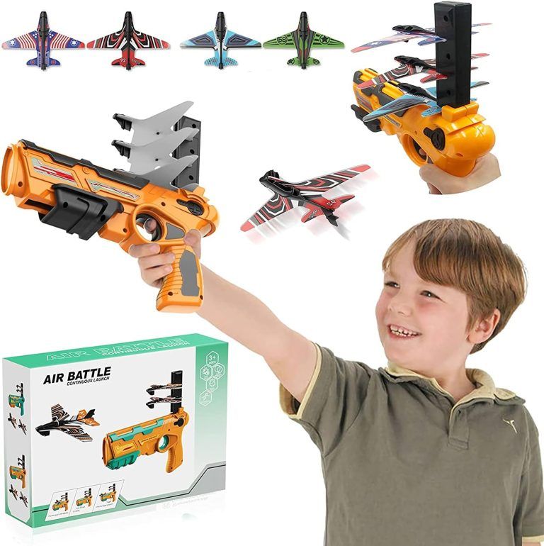 Air Battle Gun Toy With 4 Foam Aircrafts