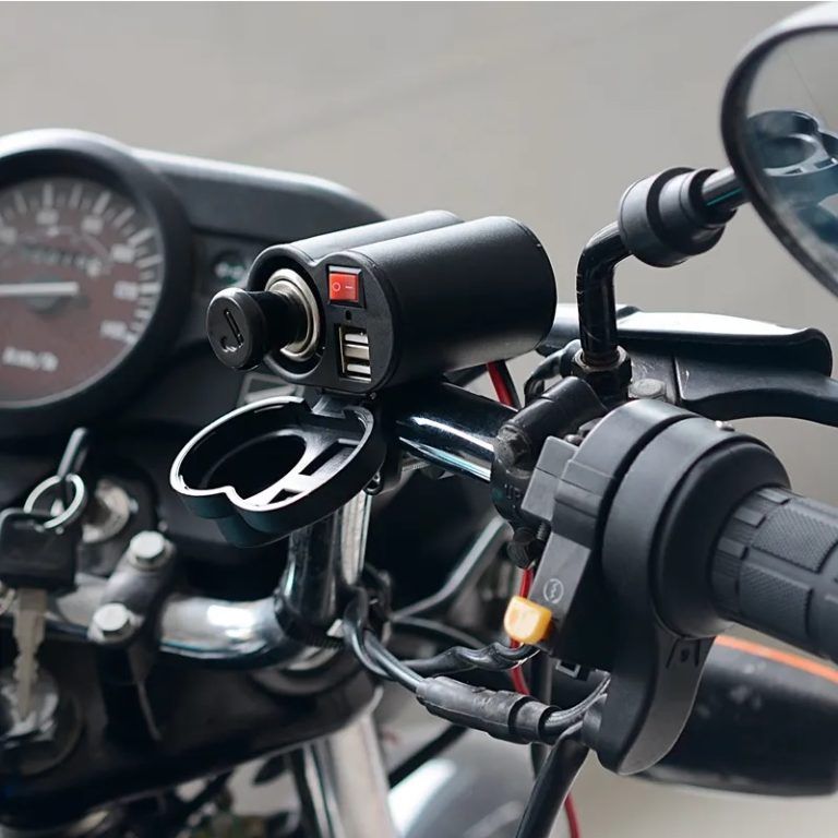 Waterproof Multifunctional Motorcycle USB Charger and Lighter
