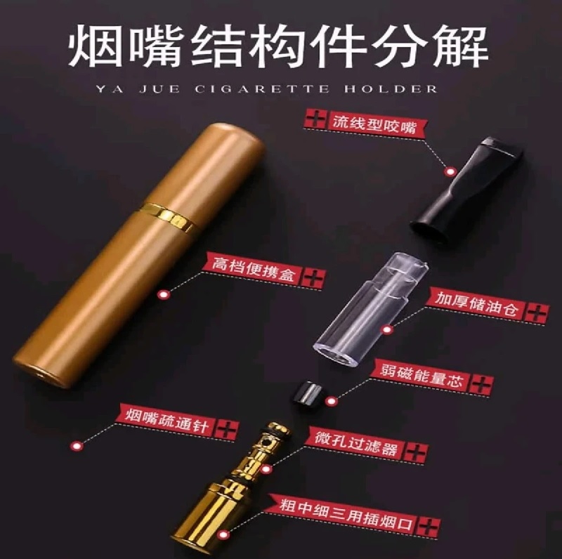 Portable and Reusable Cigarette Filter 5 Piece Set- Reduces Tar and Smoke for Smokers