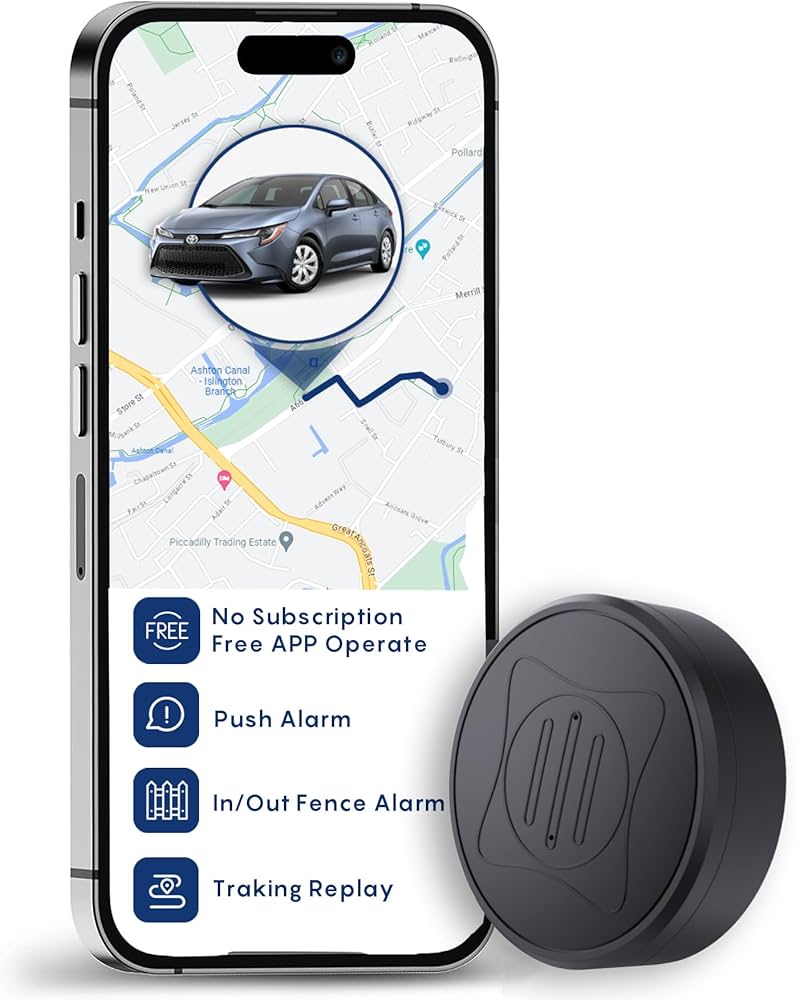 GPS Tracker for Car, Magnetic Mini GPS Real Time Car Locator,Long Standby,Portable Magnet Install, Real-Time Positioning Tracking Device for Car, Truck, Bicycle, Motorbike, Scooter