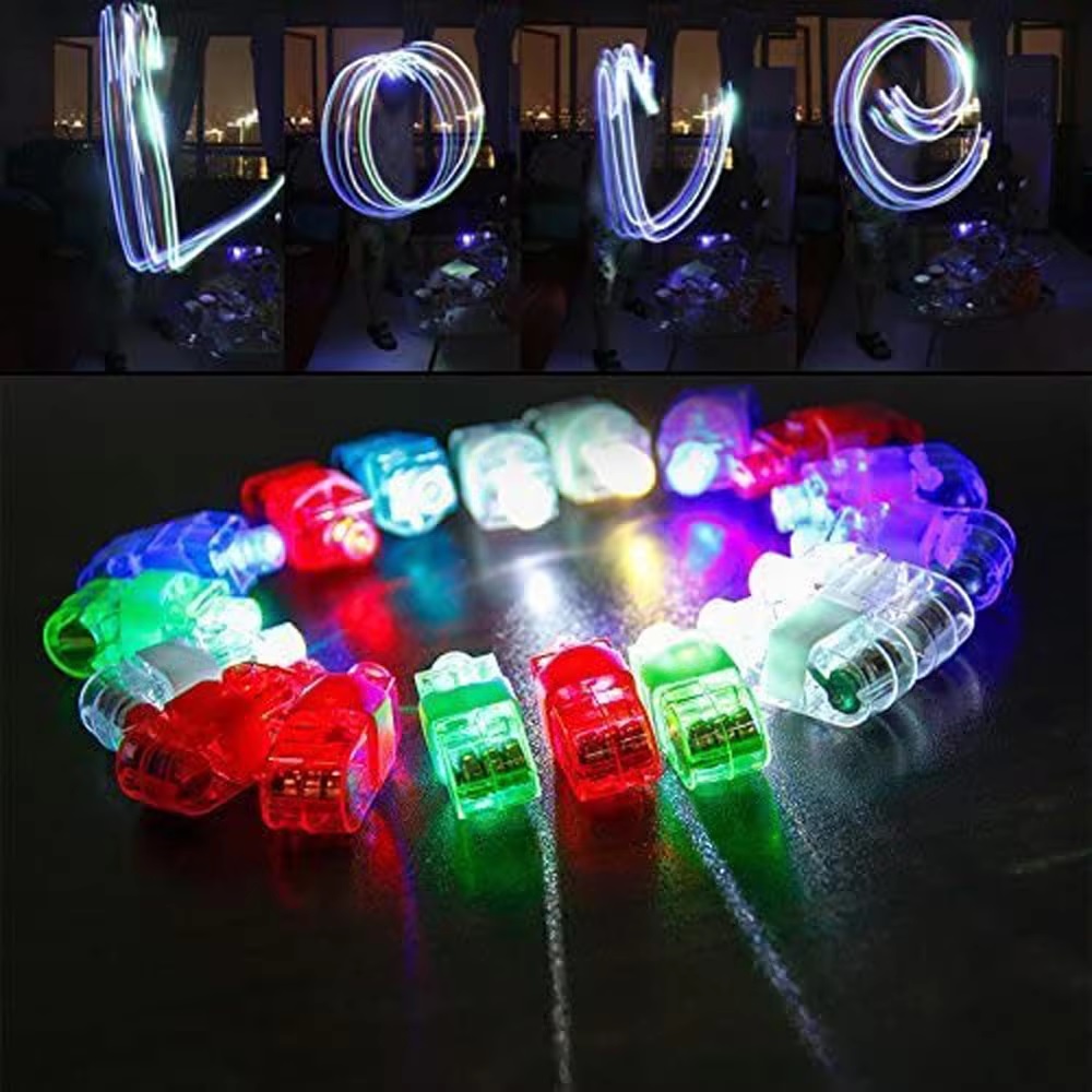 10pcs Finger Projection Lights ,Versatile Finger Lights with Cartoon Images, Finger Ring Glow toys for Kids Adults ,Perfect for Party Supplies & Party Favors