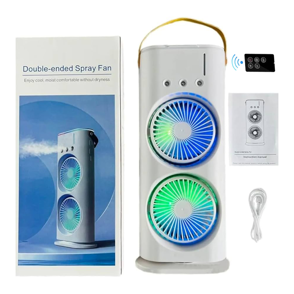 Rechargeable Double-ended Spray Fan Portable Humidifier Fan Air Conditioner Household Small Air Cooler