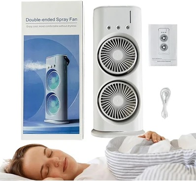 Rechargeable Double-ended Spray Fan Portable Humidifier Fan Air Conditioner Household Small Air Cooler